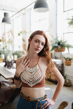 Load image into Gallery viewer, Crochet Lace High Neck Bralette
