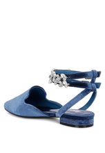 Load image into Gallery viewer, SALOME Velvet Luxe Jewelled Flat Mules
