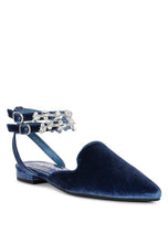 Load image into Gallery viewer, SALOME Velvet Luxe Jewelled Flat Mules
