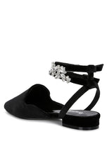 Load image into Gallery viewer, SALOME Velvet Luxe Jewelled Flat Mules
