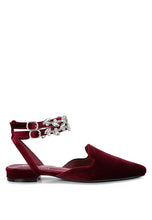 Load image into Gallery viewer, SALOME Velvet Luxe Jewelled Flat Mules
