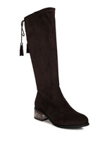 Load image into Gallery viewer, Francesca Tassels Detail Short Heel Calf Boot
