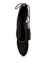 Load image into Gallery viewer, Francesca Tassels Detail Short Heel Calf Boot
