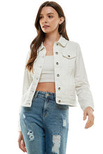 Load image into Gallery viewer, Spandex  Ladies  Casual Denim Jacket
