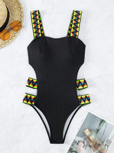 Load image into Gallery viewer, Cutout Wide Strap One-Piece Swimwear
