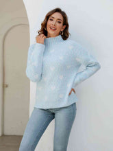Load image into Gallery viewer, Heart Mock Neck Sweater
