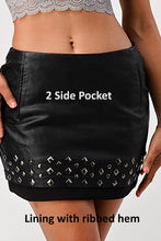 Load image into Gallery viewer, Casual Mid Rise Faux Leather Mini Skirt - Cosa Bella Apparel
