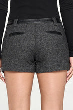 Load image into Gallery viewer, Vegan leather contrast waist band short for women - Cosa Bella Apparel

