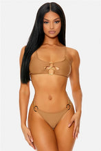 Load image into Gallery viewer, Gold Multi Ring 2 Piece Bikini - Cosa Bella Apparel
