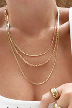 Load image into Gallery viewer, Stainless Steel 18K Gold Plated Triple Layer Necklace
