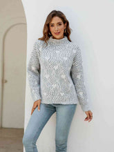 Load image into Gallery viewer, Heart Mock Neck Sweater
