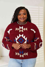 Load image into Gallery viewer, HEYSON Full Size Aztec Soft Fuzzy Sweater

