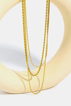 Load image into Gallery viewer, Stainless Steel 18K Gold Plated Triple Layer Necklace
