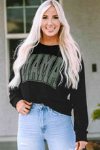 Load image into Gallery viewer, Round Neck Long Sleeve MAMA Graphic Sweatshirt
