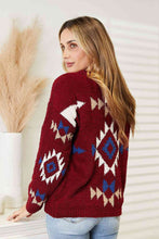 Load image into Gallery viewer, HEYSON Full Size Aztec Soft Fuzzy Sweater
