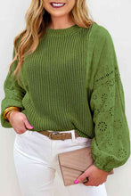 Load image into Gallery viewer, Eyelet Long Sleeve Sweater
