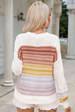Load image into Gallery viewer, Round Neck Printed Dropped Shoulder Knit Top
